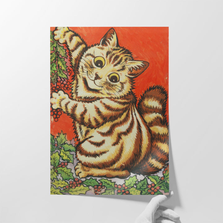 Christmas Cat - Canvas Print Wall Art
