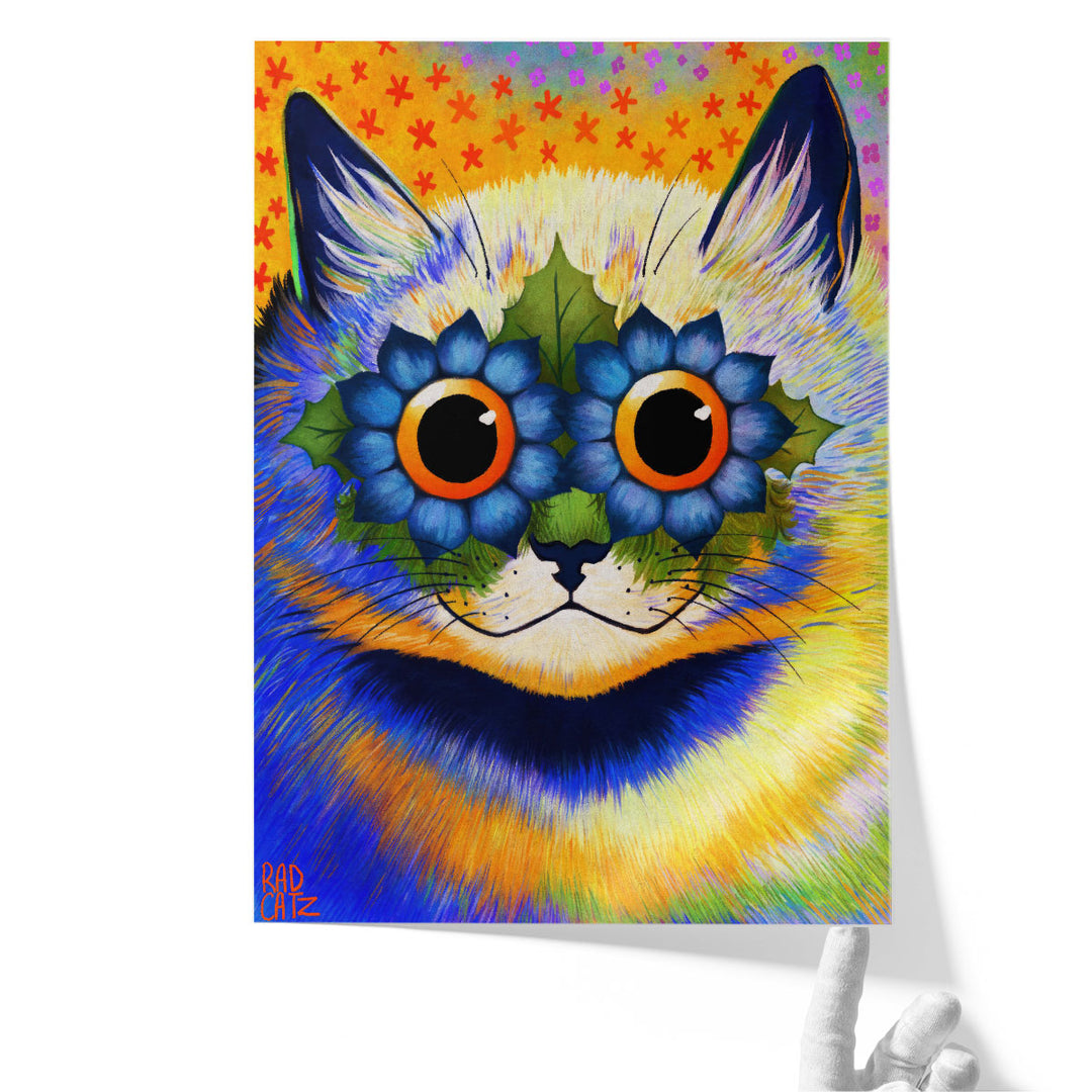 Flower Kitty - Canvas Print Wall Art