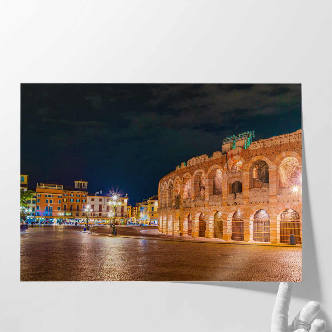 Ancient Amphitheater Arena, Verona, Italy - Canvas Print Wall Art