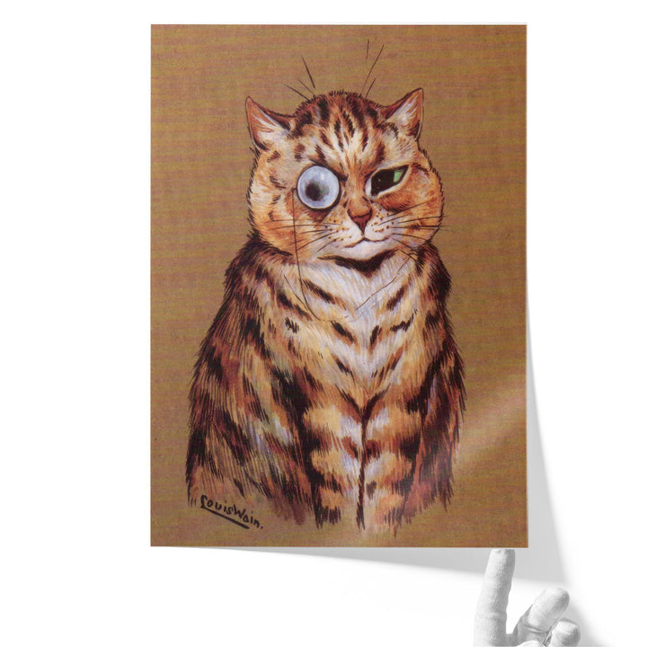 Cat With Monocle - Canvas Print Wall Art