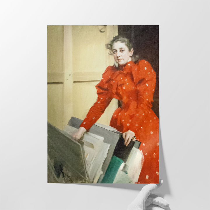 Portrait of Emma in the Paris Studio - Canvas Print Wall Art