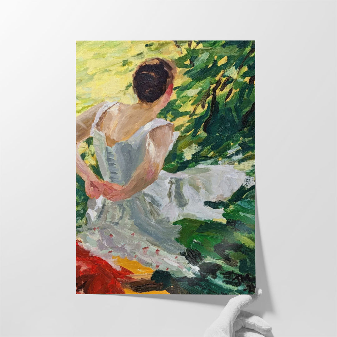 Kvinna Som Klar Sig - Canvas Print Wall Art