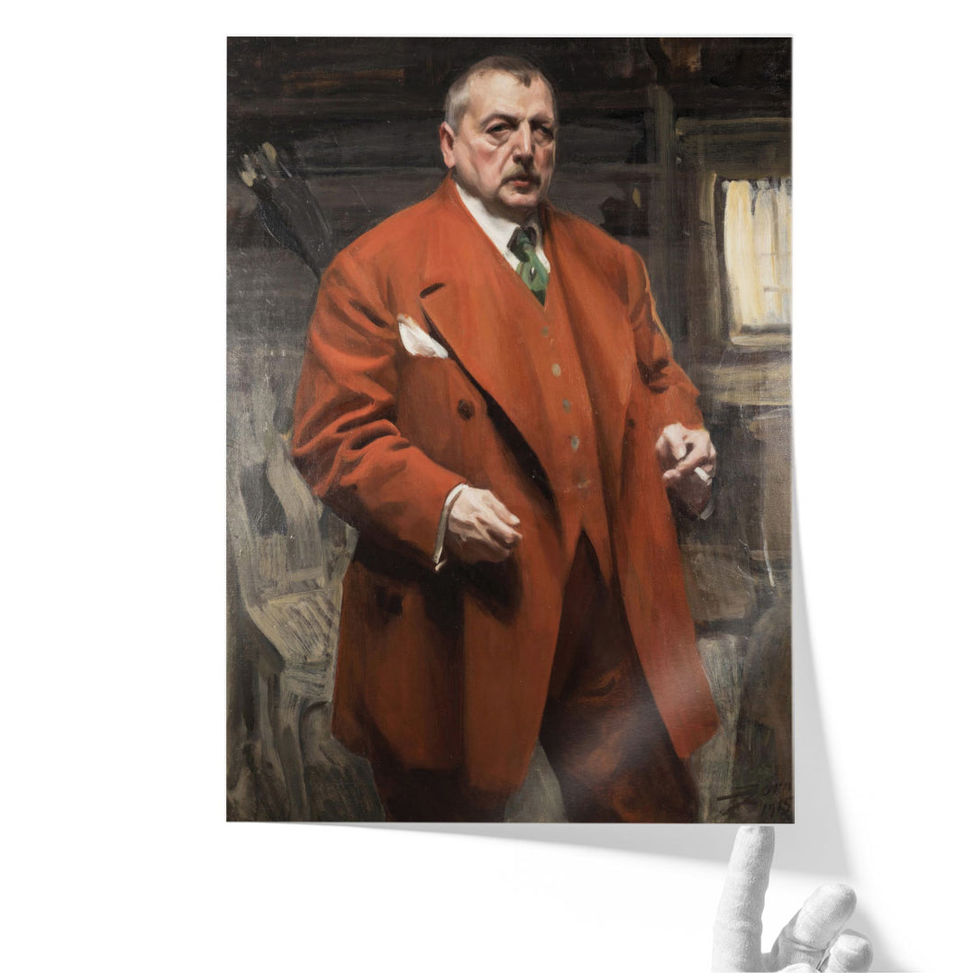Self-Portrait in Red - Canvas Print Wall Art