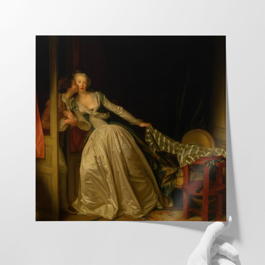 The Stolen Kiss - Canvas Print Wall Art
