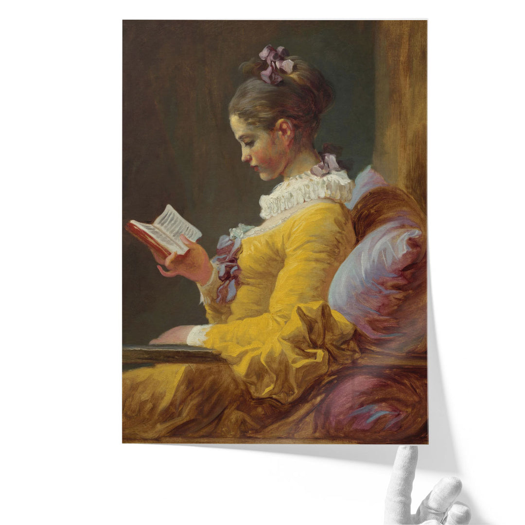Young Girl Reading - Canvas Print Wall Art