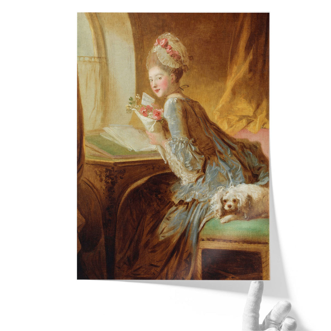 The Love Letter Jean-Honoré Fragonard - Canvas Print Wall Art