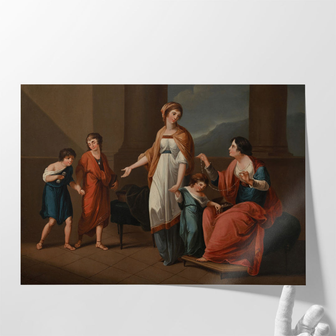 Cornelia Pointing to her Children as her Treasures - Canvas Print Wall Art