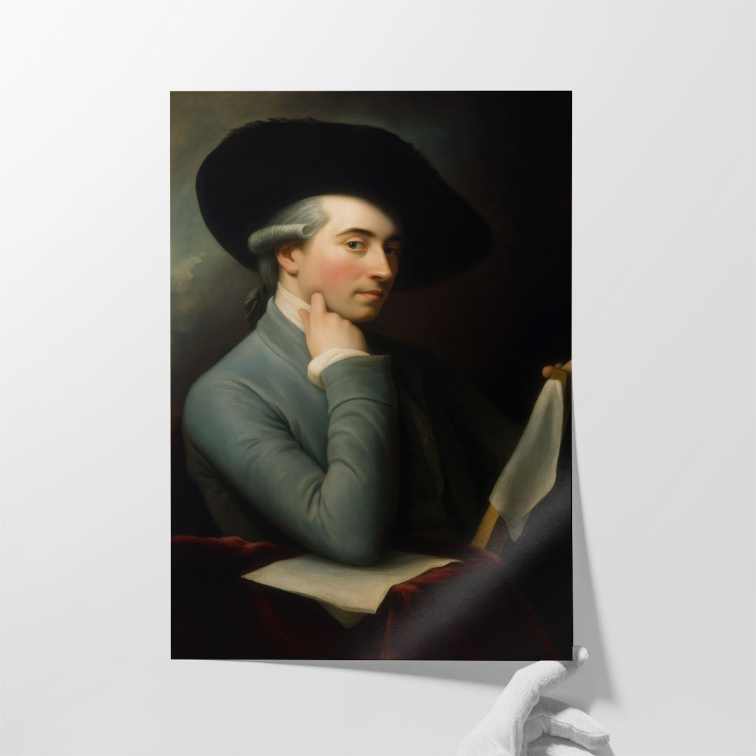 Benjamin West Portrait - Canvas Print Wall Art