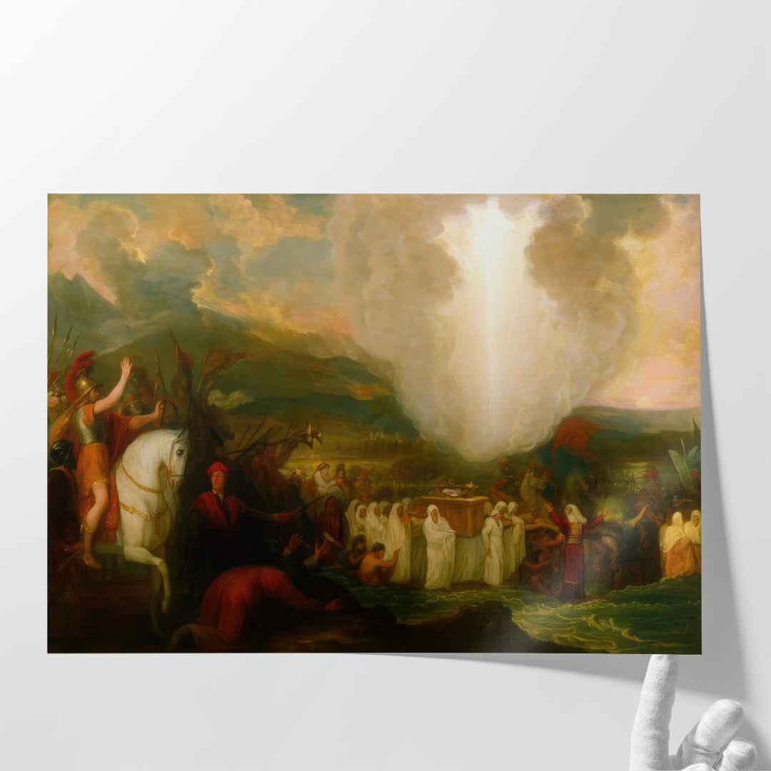 Joshua passing the River Jordan with the Ark of the Covenant - Canvas Print Wall Art