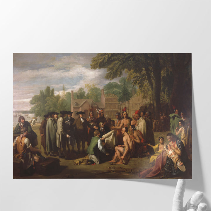 Penn Treaty with the Indians - Canvas Print Wall Art