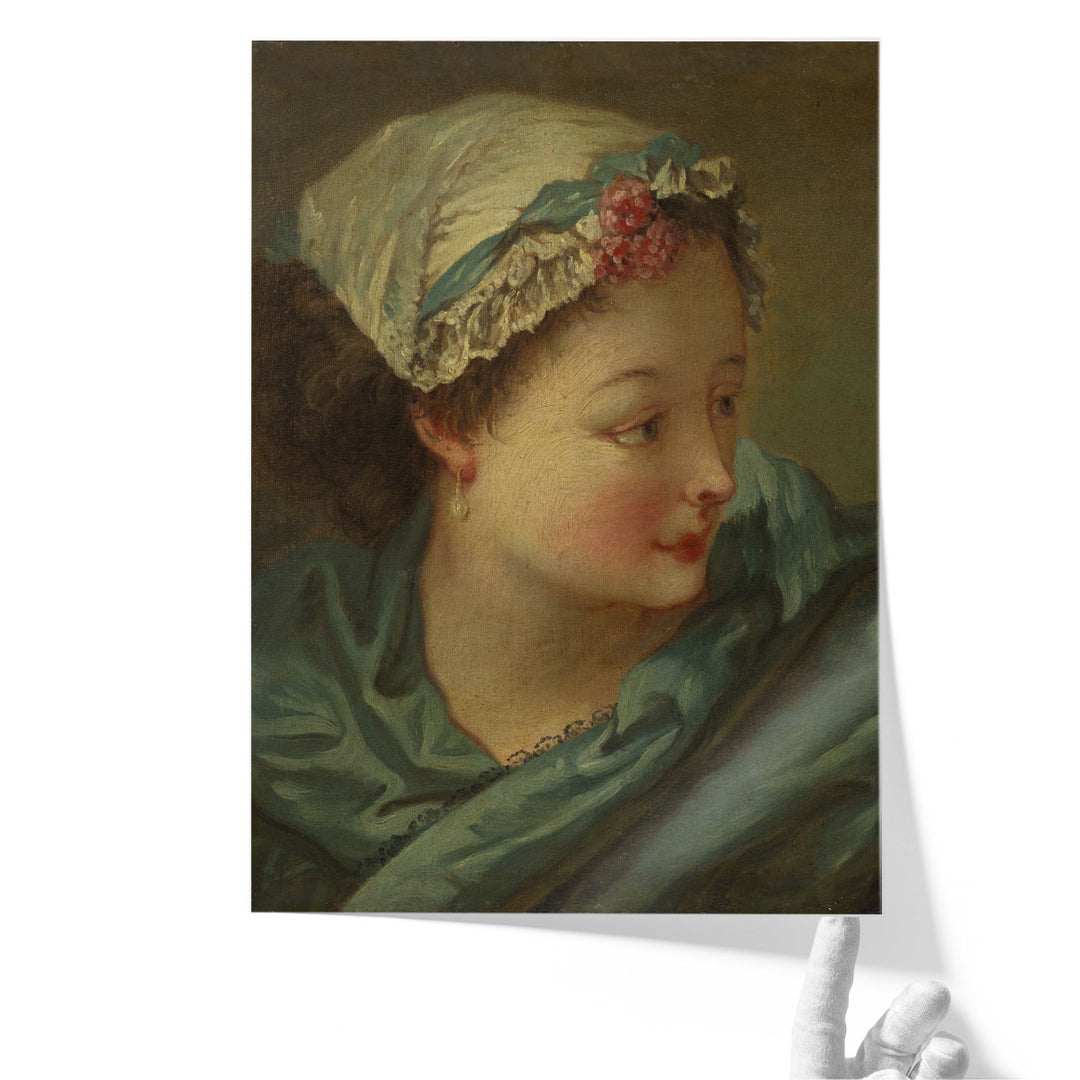 Head of a Young Woman - Canvas Print Wall Art