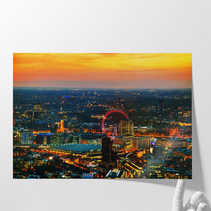 London City at the Sunset Time - Canvas Print Wall Art