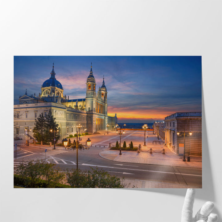 Santa Maria La Real De La Almudena Cathedral, Madrid, Spain - Canvas Print Wall Art