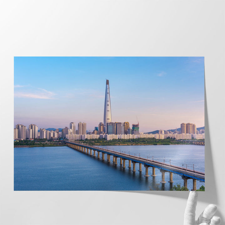 Seoul Subway And Seoul City Skyline, South korea - Canvas Print Wall Art