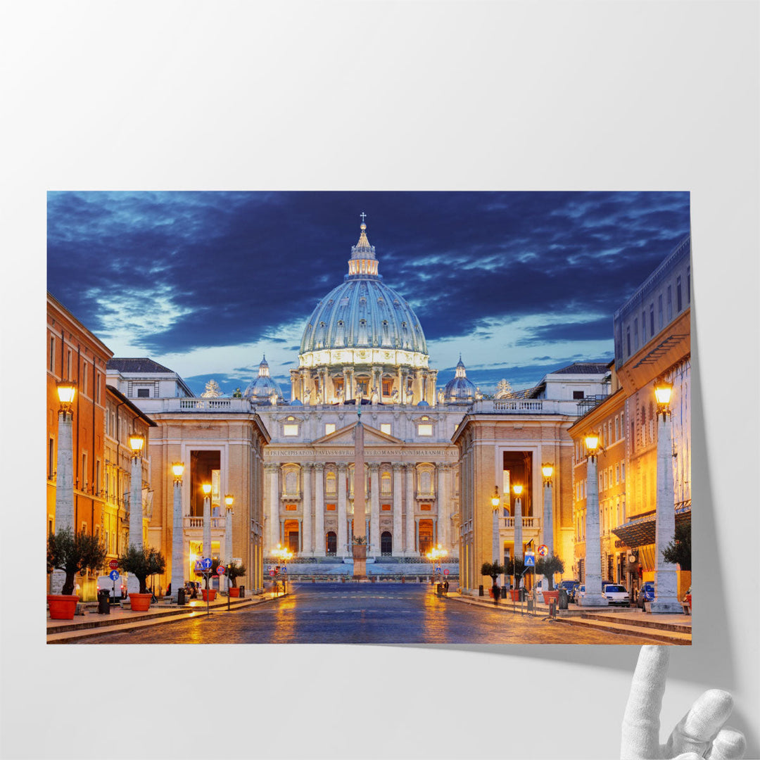 The Papal Basilica of Saint Peter in The Vatican - Canvas Print Wall Art