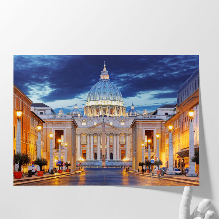 The Papal Basilica of Saint Peter in The Vatican - Canvas Print Wall Art