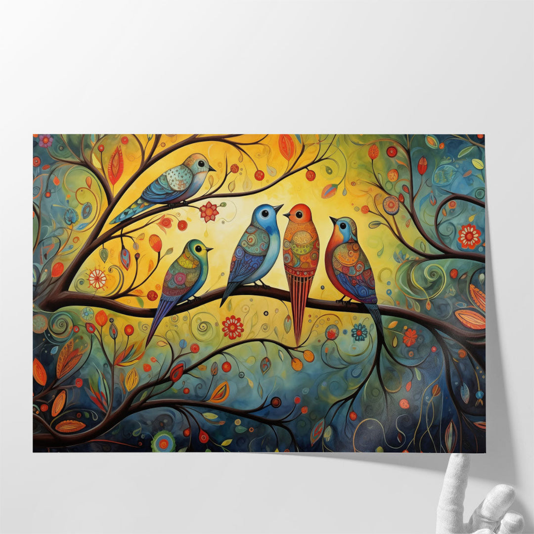 Feathered Flock Fantasy 4 - Canvas Print Wall Art