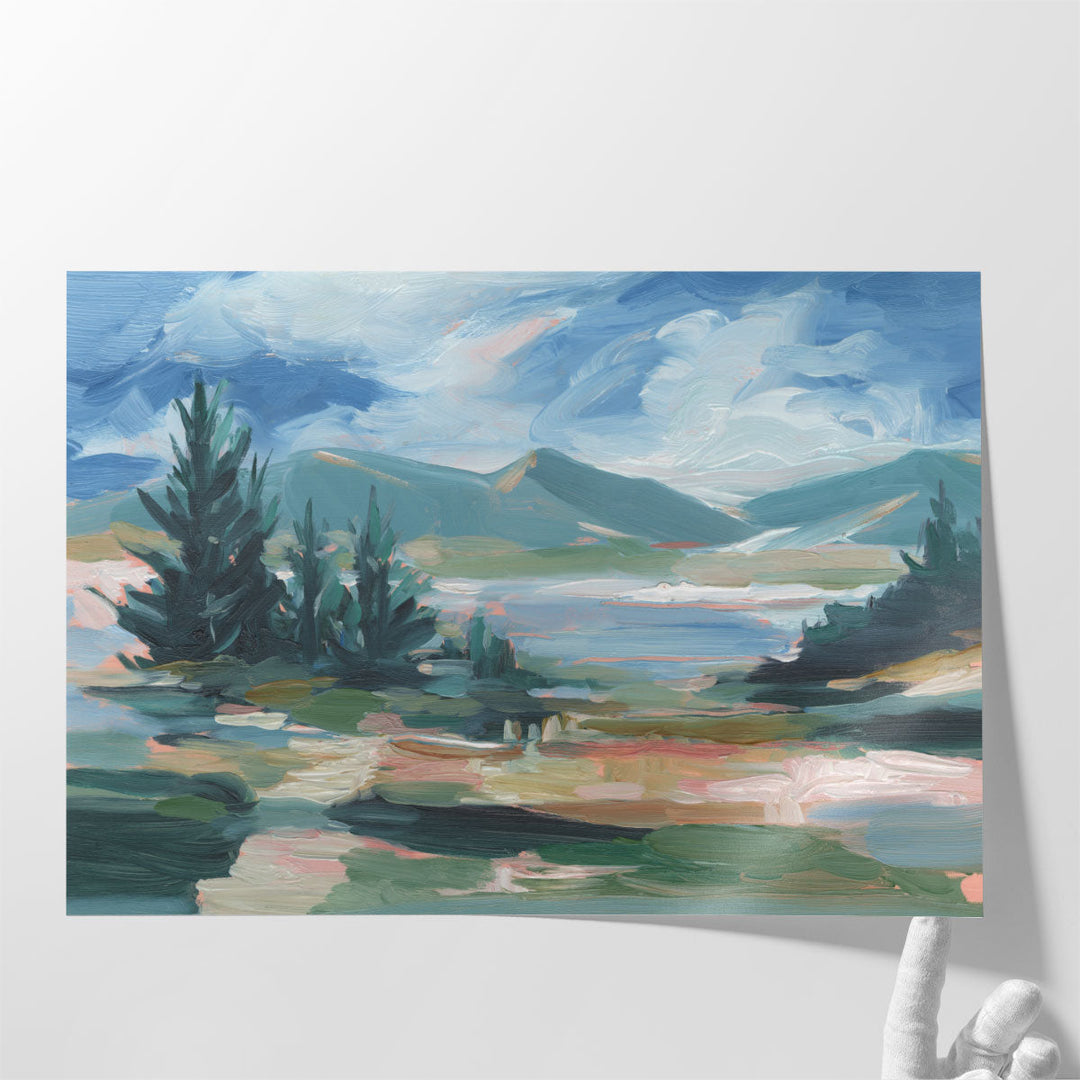 Pastel Lake View I - Canvas Print Wall Art