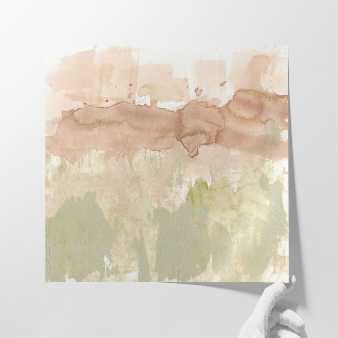 Dusty Blush and Olive II - Canvas Print Wall Art