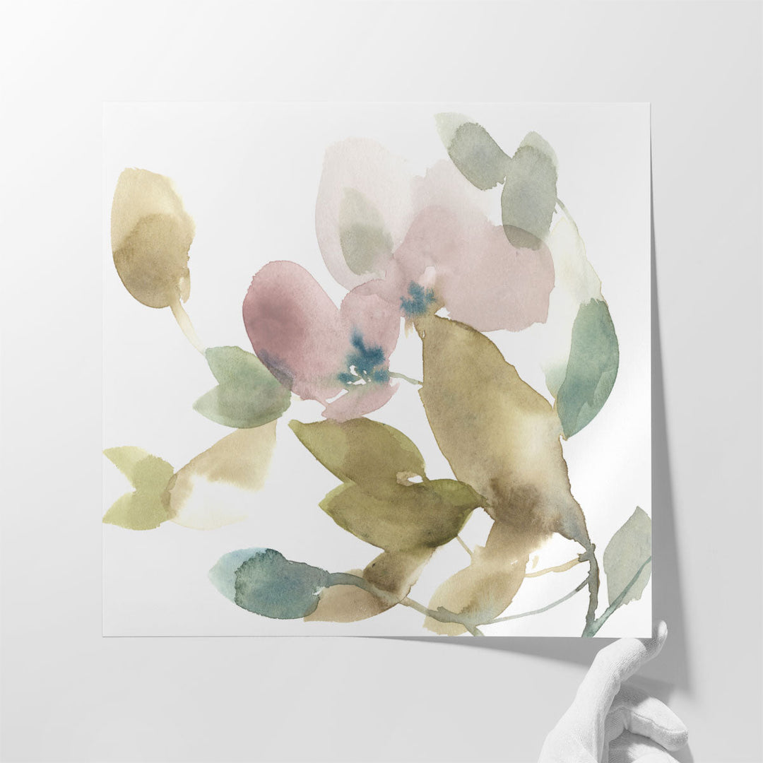 Sweet Petals and Leaves I - Canvas Print Wall Art