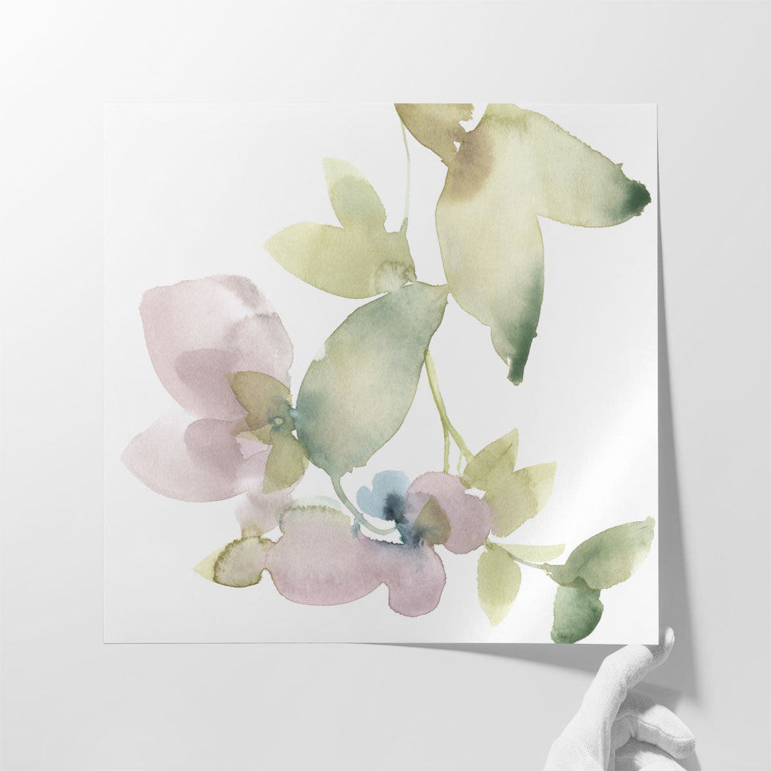 Sweet Petals and Leaves V - Canvas Print Wall Art