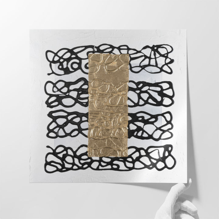 Golden Script I - Canvas Print Wall Art