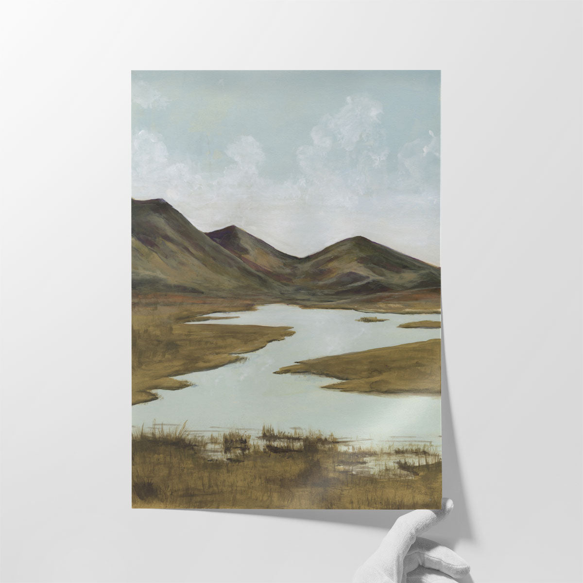 Glacial Lake (A) Framed hot Canvas Print