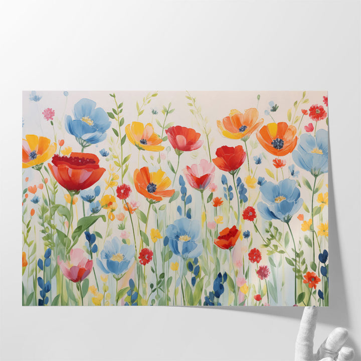 Painterly Flower Extravaganza 2 - Canvas Print Wall Art