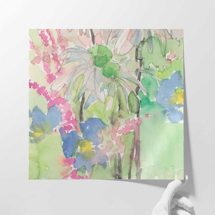 Watercolor Floral Accent I - Canvas Print Wall Art