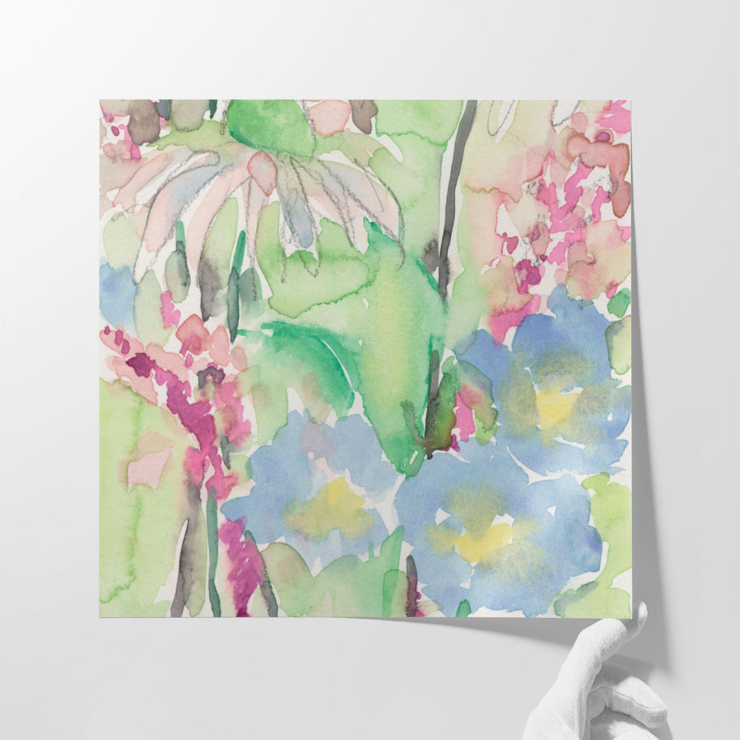 Watercolor Floral Accent II - Canvas Print Wall Art