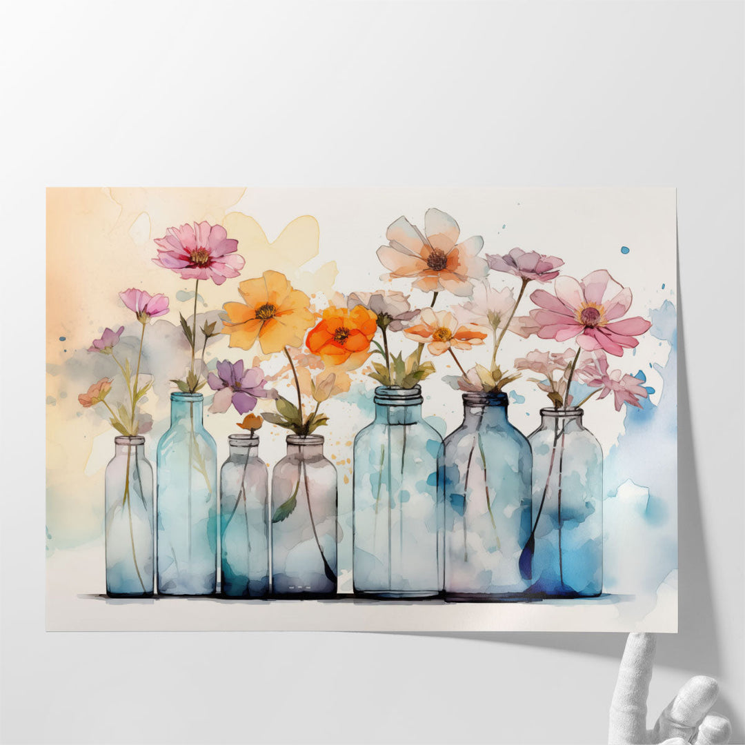 Vintage Floral Bloom 2 - Canvas Print Wall Art