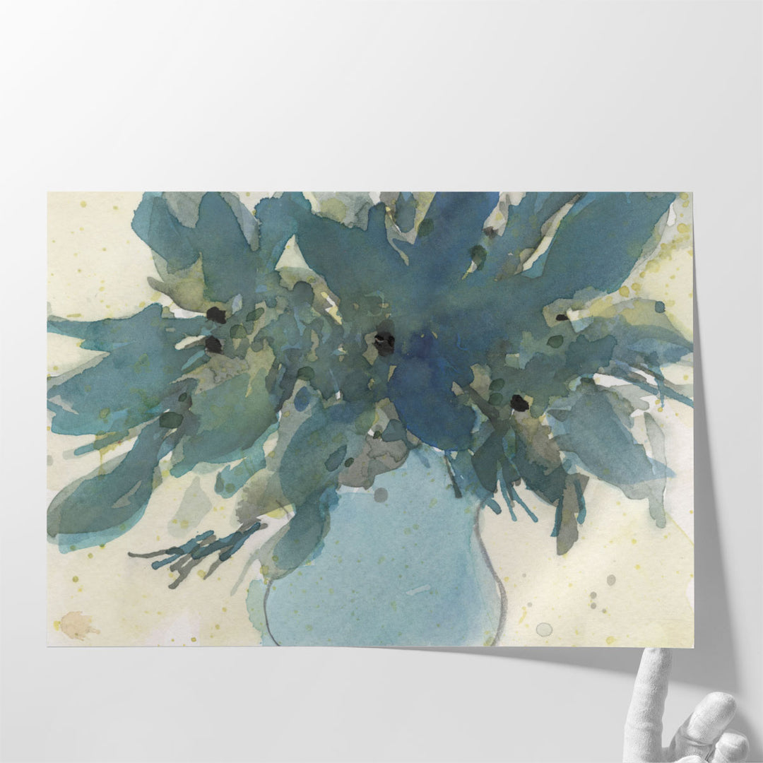 Blue Vintage Charm II - Canvas Print Wall Art