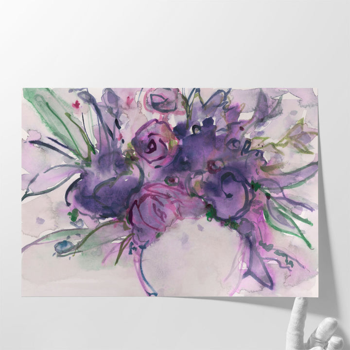 Lavender Floral Splendor I - Canvas Print Wall Art