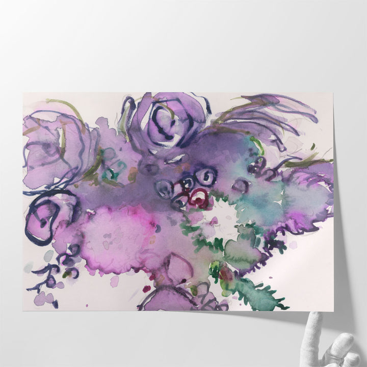 Lavender Floral Splendor II - Canvas Print Wall Art