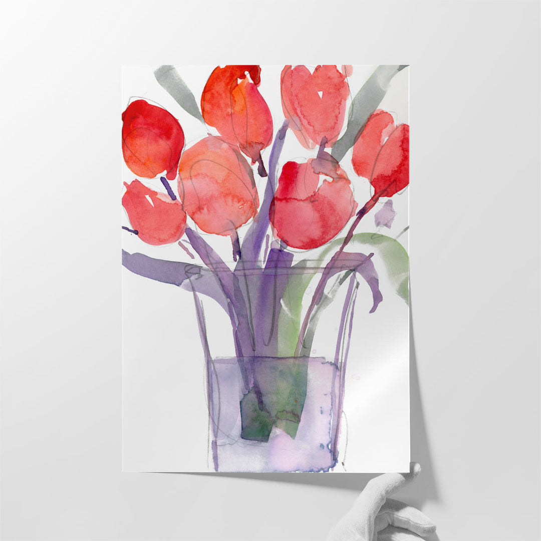 My Red Tulips I - Canvas Print Wall Art