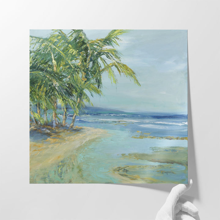 Blue Coastal Lagoon - Canvas Print Wall Art