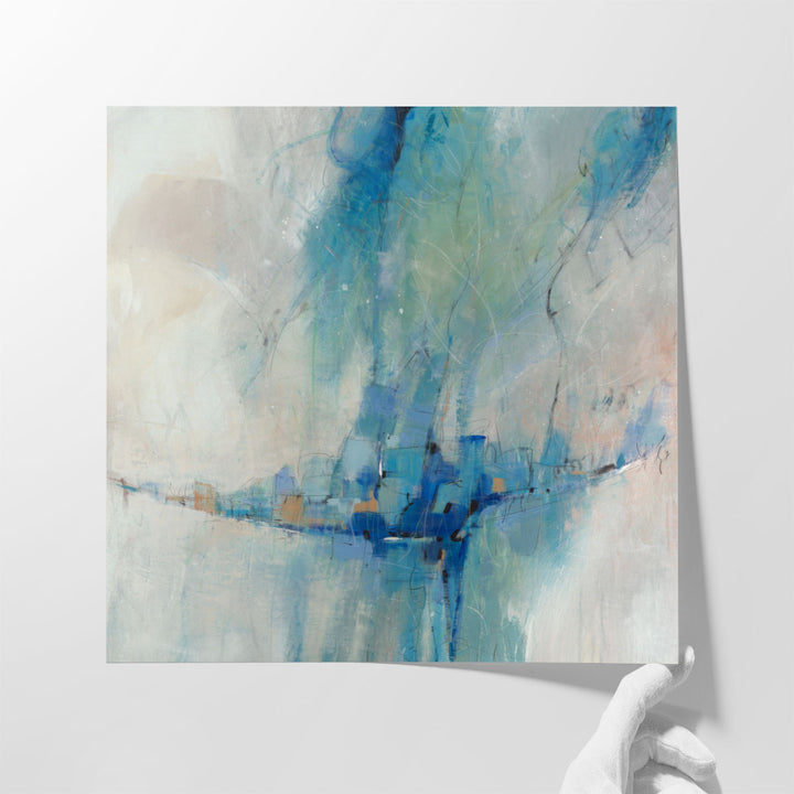 Blue Stone Abstract II - Canvas Print Wall Art