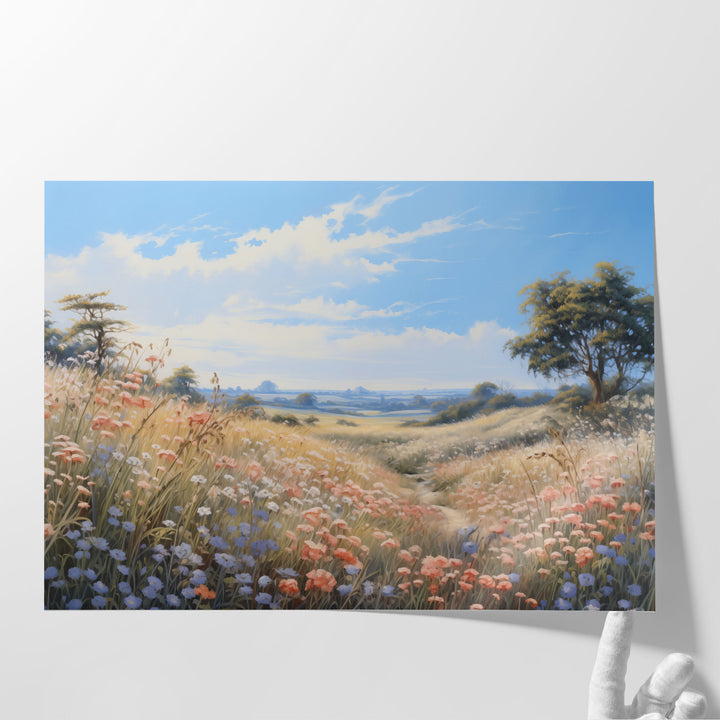 English Countryside Blooms - Canvas Print Wall Art
