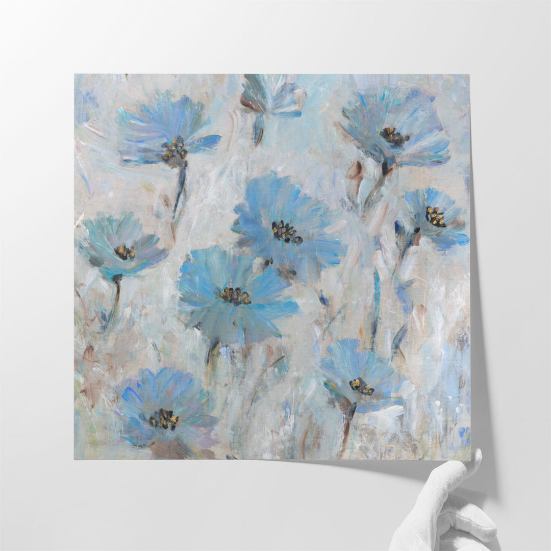 Mix Blue Flowers II - Canvas Print Wall Art