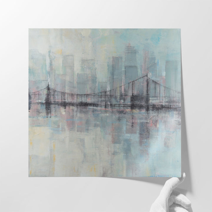 Pastel Cityscape II - Canvas Print Wall Art