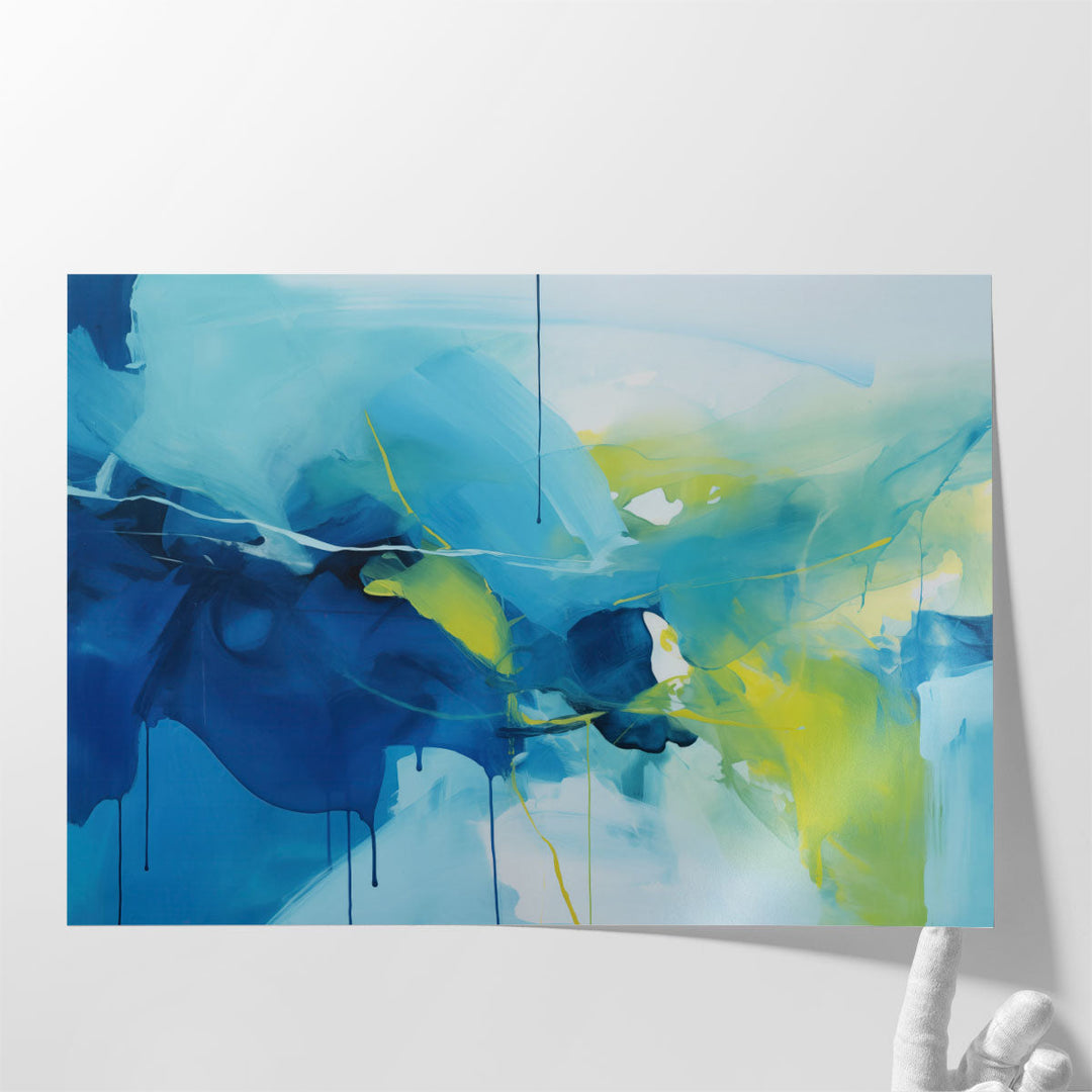 Blue Green Bliss - Canvas Print Wall Art