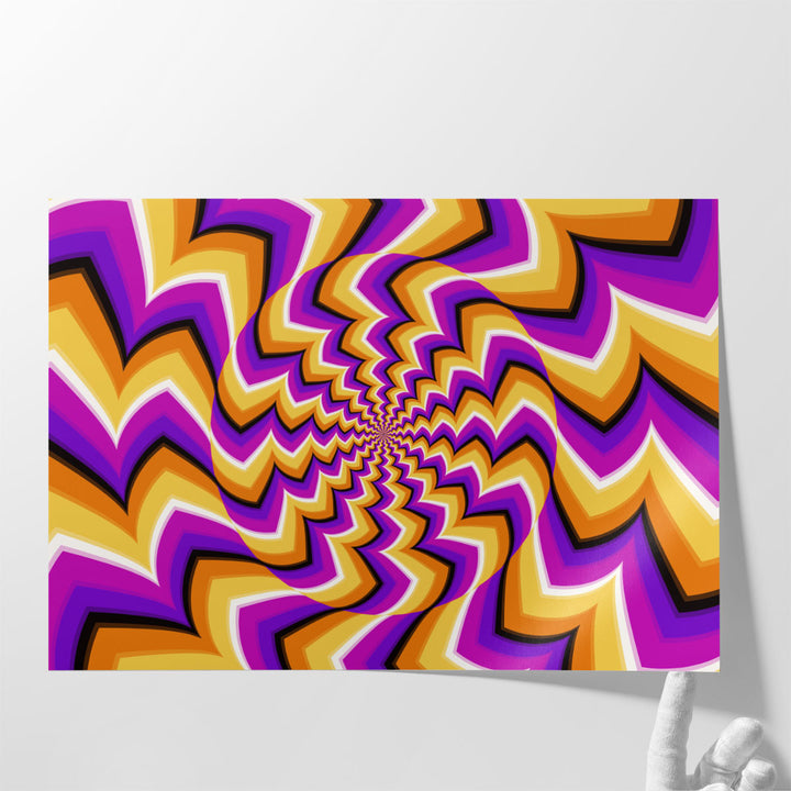 Psychedelic Hypnotic Surreal Abstract Art - An Optical Illusion - Canvas Print Wall Art