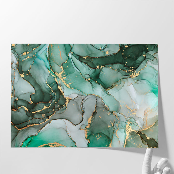 Green Color Texture Art - Canvas Print Wall Art