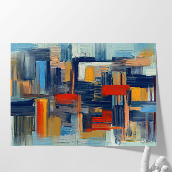 Textured Paint Strokes Abstract Art - Canvas Print Wall Art