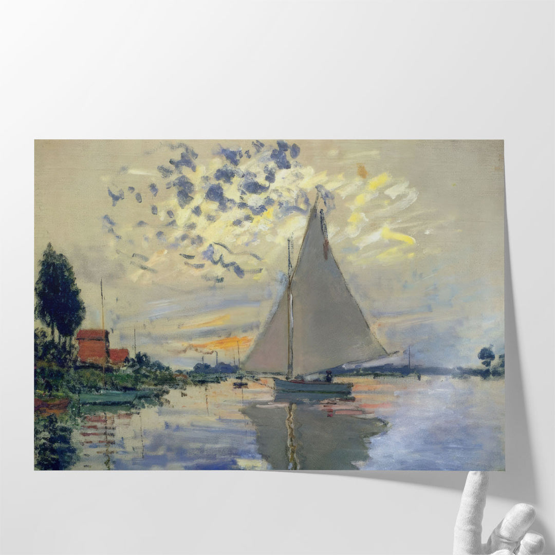 Sailing Boat in Petit-Gennevilliers - Canvas Print Wall Art