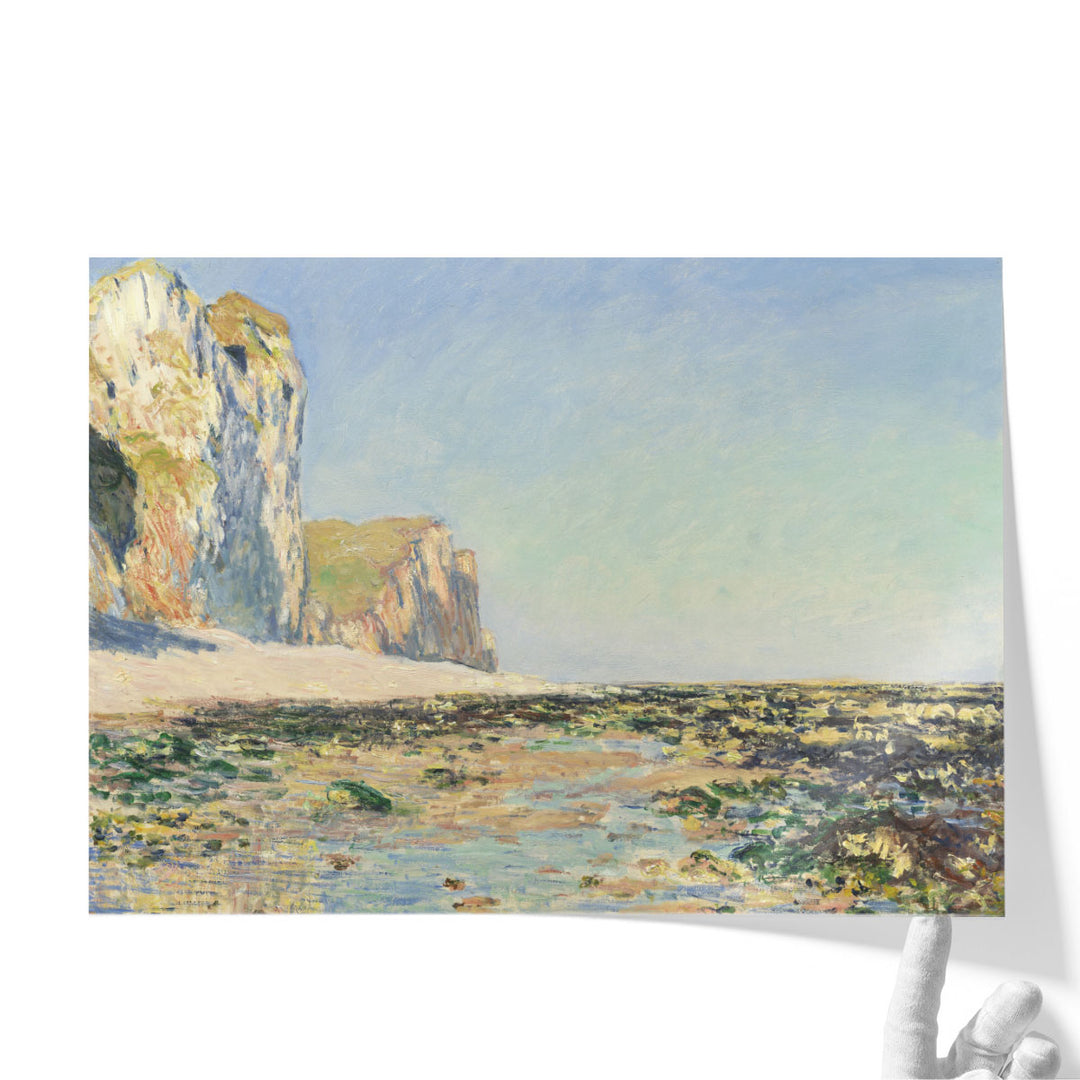 Seaside and Cliffs of Pourville in the morning, 1882 - Canvas Print Wall Art