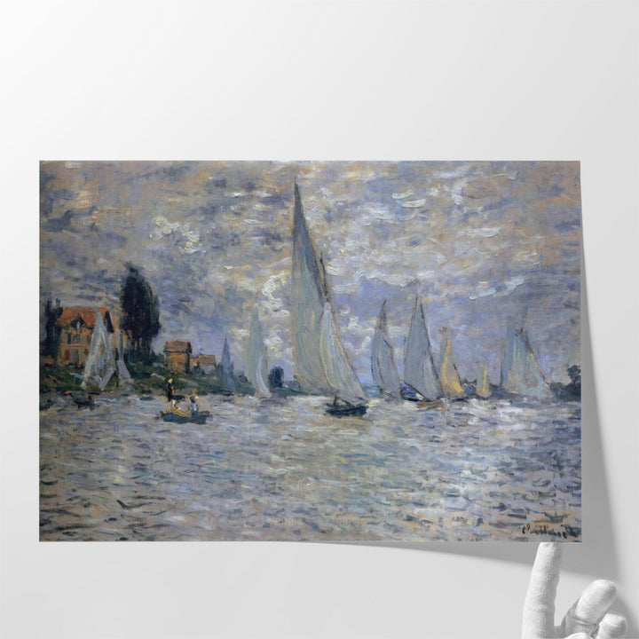 The Boats Regatta at Argenteuil, 1874 - Canvas Print Wall Art