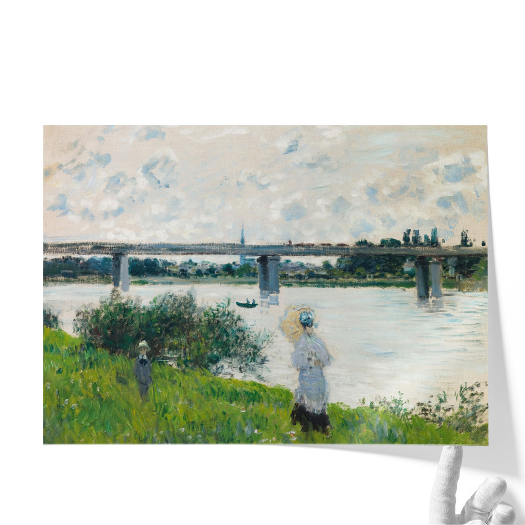 The Promenade with the Railroad Bridge, Argenteuil, 1874 - Canvas Print Wall Art