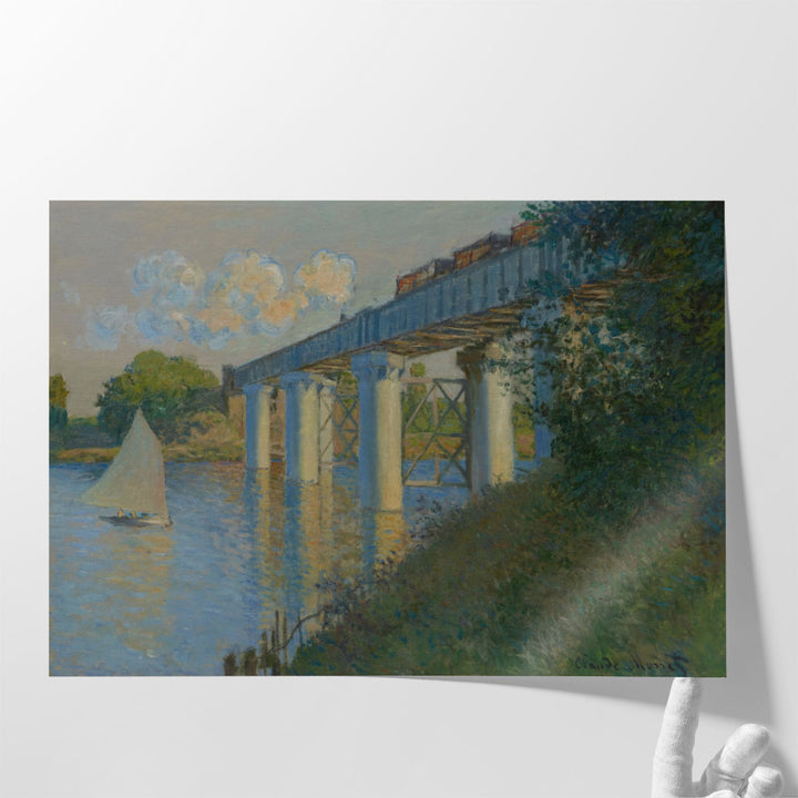 The Railway Bridge at Argenteuil - Canvas Print Wall Art