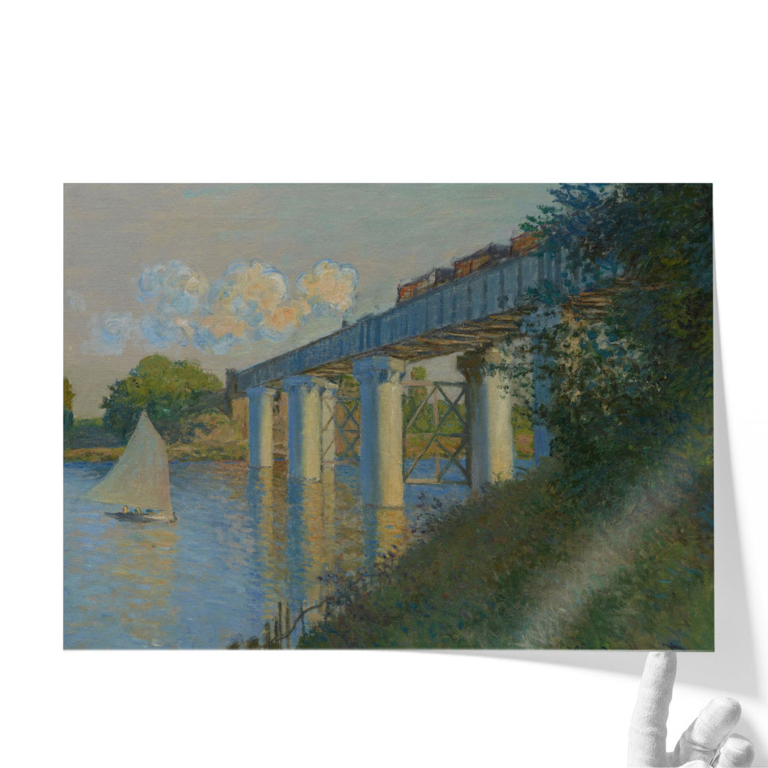 The Railway Bridge at Argenteuil - Canvas Print Wall Art